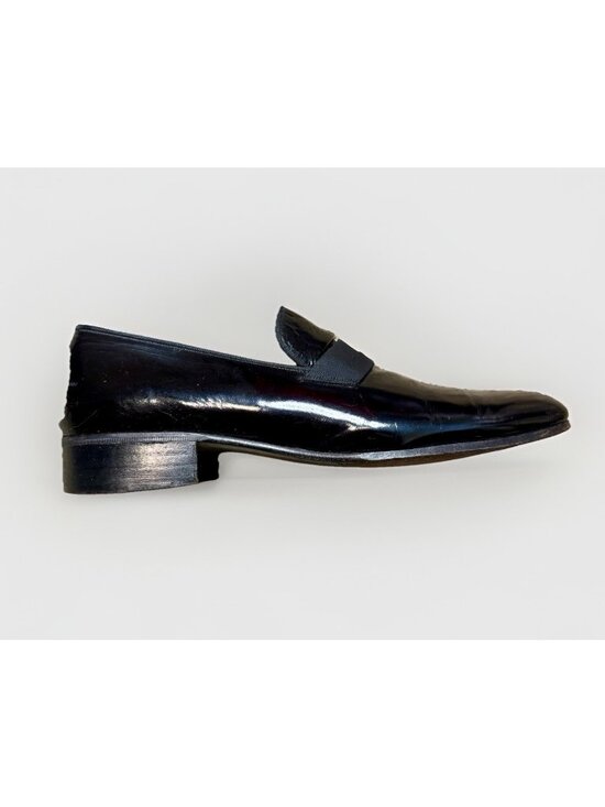 Salvatore Ferragamo Sz 10D Black Patent Leather Tuxedo Loafer Dress Shoes Italy main image 12